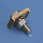 Klamra uziemiająca do taśmy, zakładana na maszt, 25 mm x 3 mm Tape