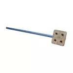Mostek uziemiający B161, cztery bolce, lita okrągła stal, kąt 90°, Średnica 12 mm–pełny, 500 mm