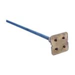 Mostek uziemiający B164, cztery bolce, lita okrągła stal, prosty, Średnica 16 mm–pełny, 500 mm