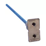 Mostek uziemiający B162, dwa bolce, lita okrągła stal, prosty, Średnica 12 mm–pełny, 500 mm