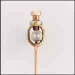 Klamra do pręta uziemiającego z brązu, do połączenia typu pręt-przewód, Spiż armatni, 5/8"–3/4" dia, 70 mm² linkowy max, 14 mm klucza