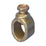 Klamra do pręta uziemiającego z brązu, do połączenia typu pręt-przewód, Brąz krzemowy, 3/8" dia, #10 pełny–#2 linkowy, 6 mm² pełny–25 mm² linkowy, 3/8