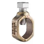 Klamra do pręta uziemiającego z brązu, do połączenia typu pręt-przewód, Brąz krzemowy, 1/2"–5/8" dia, #10 pełny–#2 linkowy, 6 mm² pełny–25 mm² linkowy