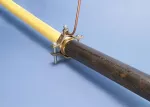 Klamra uziemiająca do rur wodnych/gazowych, 1 1/4"–2" Pipe, #10 pełny–#2 linkowy, 6 mm² linkowy–25 mm² linkowy