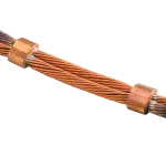 Miedziany zacisk uziemiający typu E,główny 240-150mm2,dołączany 70-16mm2,linkowy