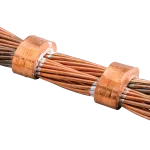 Miedziany zacisk uziemiający typu E,główny 240-150mm2,dołączany 70-16mm2,linkowy
