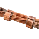 Miedziany zacisk uziemiający typu E,główny 240-150mm2,dołączany 70-16mm2,linkowy