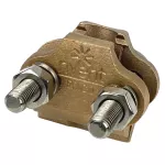 Uchwyt do pręta uziemiającego, goła, ze śrubą U, na jeden przewód, #4 pełny–2/0 linkowy, 16 mm² linkowy–70 mm² linkowy