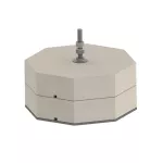 Zespół wsporczy betonowego bloku ISOnV, 90 mm Wysokość 1, 270 mm Wysokość 2