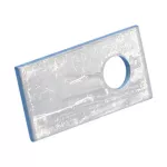 Zaczep z 1 otworem, Inne niż NEMA, 49,987 mm x 24,994 mm x 2,01 mm, 8,5 mm Otworu