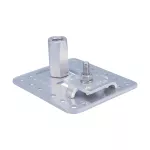 Podstawa zwodu, tłoczona regulowana, gwint imperialny, Aluminium, 1/2 UNC Thread, Płaski