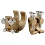 Klamra uziemiająca do prętów zbrojeniowych, przeznaczony do dużych obciążeń, #8 pełny–2/0 linkowy, 10 mm² linkowy–70 mm² linkowy, 8–18 mm, #3–#6, 10M–