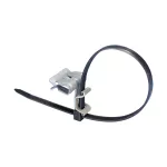 ​Nabijany zacisk z plastikową opaską, Stal sprężysta, CADDY ARMOUR, 2–3 mm Kołnierz, Nylon czarny Opaska