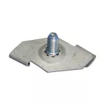 Przekręcany zacisk 4G24 z trzpieniem, CADDY ARMOUR, Szary, 16 mm Gwintu, 1,5 mm Kołnierz, 24 mm Rastra T