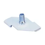 Przekręcany zacisk 4G24 z trzpieniem, Malowanie, Biały, 16 mm Gwintu, 1,5 mm Kołnierz, 24 mm Rastra T