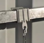 Młotkowany klips kołnierzowy, mocowanie boczne, Stal sprężysta, CADDY ARMOUR, 8–14 mm Kołnierz