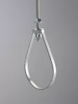 FCS Wieszak pętlowy z regulacją wysokości, 1 1/4" rury, 32 DN, 43 mm OD, M8 Pręta