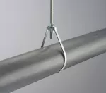 FCS Wieszak pętlowy z regulacją wysokości, 1 1/4" rury, 32 DN, 43 mm OD, M8 Pręta