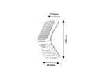 Lampa solarna Rogova, outdoor solar plastic white wall lamp, LED4W, with shade: 330lm, without shade: 400lm, 4000K, H21cm, L11cm, motion sensor, working time:6-8hours, IP44, naturalna biel