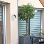 Lampa solarna Rogova, outdoor solar plastic white wall lamp, LED4W, with shade: 330lm, without shade: 400lm, 4000K, H21cm, L11cm, motion sensor, working time:6-8hours, IP44, naturalna biel