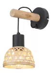 Lampa ścienna Rattan,ind.wall, E27 1xMAX15W, L20cm