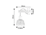 Lampa ścienna Rattan,ind.wall, E27 1xMAX15W, L20cm