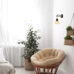 Lampa ścienna Rattan,ind.wall, E27 1xMAX15W, L20cm