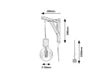 Lampa ścienna Ubul,ind.wall, E27 1xMAX60W, L29cm