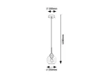Oświetlenie łazienkowe Tirina.ind.pend. E27 1xMAX15W, H120cm