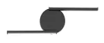 Lampa ścienna Sabira,ind.wall, LED8W, H37,5cm, black, naturalna biel