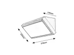 Zewnętrzne lampa ścienne Rapla, outdoor surface mounted wall lamp, with shade: 1000lm, without shade: 1820lm, 12W, 4000K, 27x12,5cm, L11cm, IP54, Class G, naturalna biel