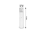 Lampa ogrodowa stojąca Teplice, outdoor floor lamp, E27 1xMAX 12W, H44cm, D8cm, motion sensor: 6-8m, 105°, without bulb, IP44