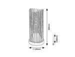 Lampa stołowa Roxas,ind.table, E27 1xMAX40W, H26cm
