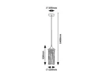 Lampa wisząca Roxas,ind.pend. E27 1xMAX40W, H140cm