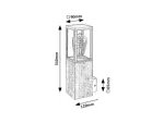 Zewnętrzne lampa ścienne Wales, outdoor wall lamp, E27 1xMAX60W, H31cm, L12cm, installation diameter: 6,5cm, without bulb, IP44
