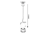 Lampa wisząca Sarabi,ind.pend. E27 1xMAX20W, gold