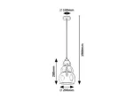 Lampa wisząca Salvatore,ind.pend. E27 1xMAX40W