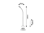 Lampa podłogowa Rader,ind.floor, LED11W, H133cm, black, ciepła biel