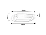 Lampa sufitowa Prue,ind.ceil. LED40W, L40cm, white, ciepła biel + chłodn