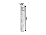 Lampa ogrodowa stojąca Wales, outdoor floor lamp, E27 1xMAX60W, H82cm, L9cm, without bulb, IP44