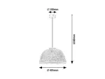 Lampa wisząca Rattan,ind.pend. E27 1xMAX25W, D40,5cm