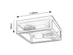 Zewnętrzne lampa sufitowa Zaton, outdoor ceiling lamp, E27 2xMAX 60W, D28cm, H10cm, bulb excluded, IP23