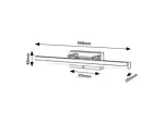 Oświetlenie łazienkowe Turgon,ind.cabinetlight, LED13W, L49cm