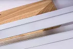 Lampa sufitowa Tamur,ind.ceil. LED21W, L80cm,wood/white, naturalna biel