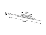 Lampa sufitowa Tamur,ind.ceil. LED21W, L80cm,wood/white, naturalna biel