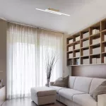 Lampa sufitowa Tamur,ind.ceil. LED21W, L80cm,wood/white, naturalna biel