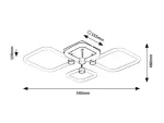 Lampa sufitowa Sotiris,ind.ceil. LED47W, L54cm, black