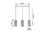 Lampa wisząca Roxas,ind.pend. E27 3xMAX40W, L58cm