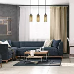 Lampa wisząca Roxas,ind.pend. E27 3xMAX40W, L58cm