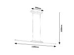 Lampa wisząca Tamur,ind.pend. LED26W,L110cm,wood/white, naturalna biel